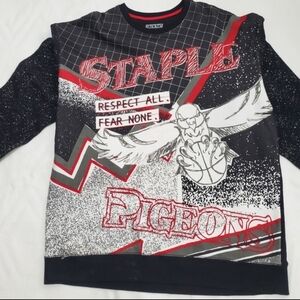 Staple Pigeon Graphic Front Sweatshirt Black Red 2XL